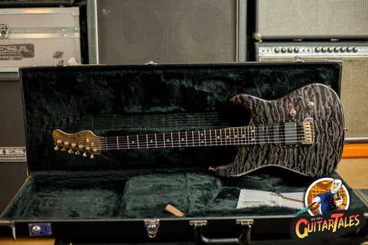 Valley Arts Custom Pro 2003 quilted maple slate trans black McGuire signed