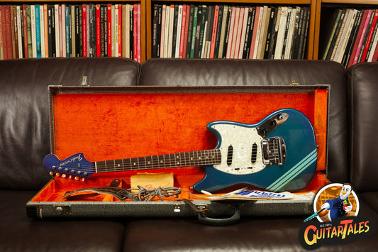 Fender Mustang 1969 Competition Burgundy (Blue) Matching headstock first year