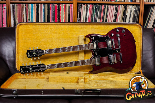 Ibanez 2402 Double Cutaway Double Neck 1974 Cherry