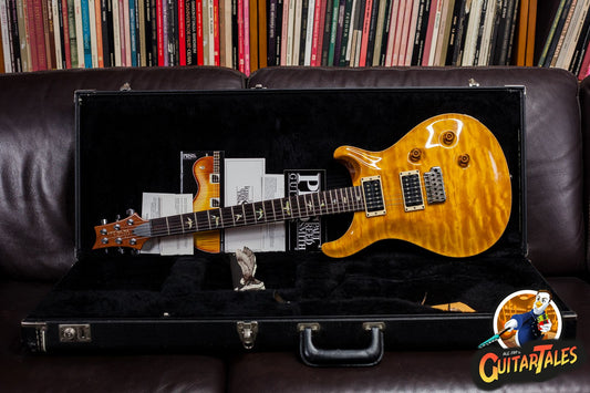 PRS Custom 24 2005 1 Piece Quilt Maple 10 Top Vintage yellow