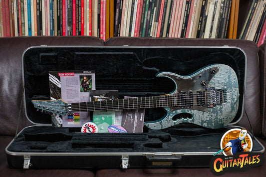 Ibanez JEM90HAM Steve Vai Signature 1998 Blue-Green Metallic Texture