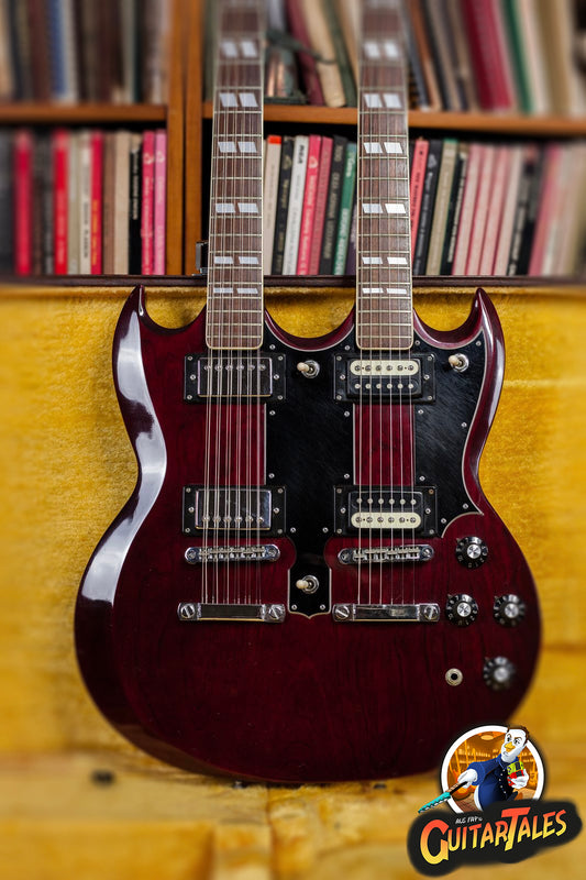 Ibanez 2402 Double Cutaway Double Neck 1974 Cherry