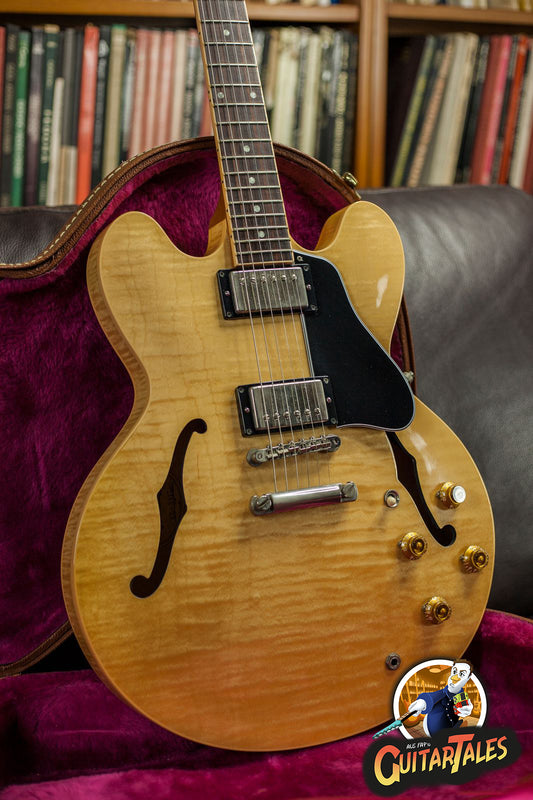 Gibson ES-335 Dot Figured antique flamed natural
